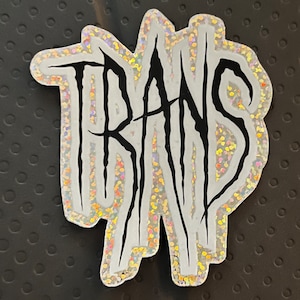 Glitter TRANS sticker / LGBT / Transgender