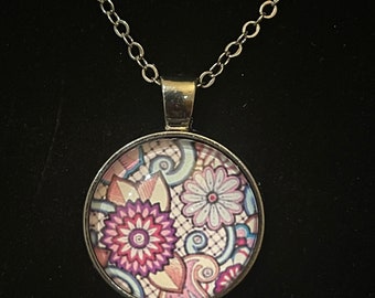 Floral Hand Crafted Pendant Necklace 12