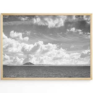 jeju island, Wall Art, Landscape Print,  south korea, Digital Download, Printable Wall Art,  black and white, Nature Printable Art