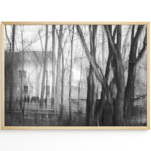 Landschaft, Fotografie, Digital herunterladbare, Winter, Natur Wandkunst, druckbare Wandkunst, Haus