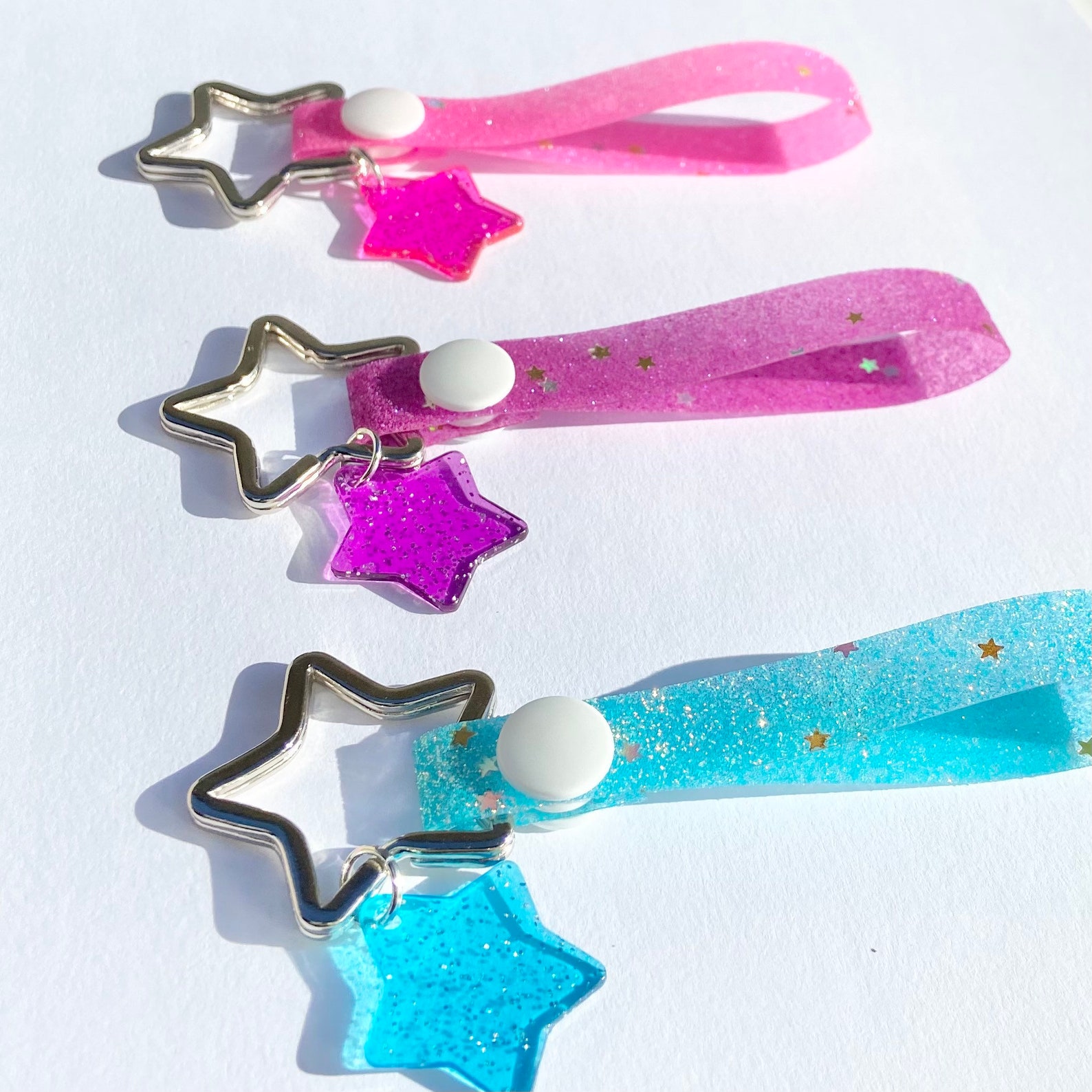 NEW Glitter Jelly Keychain Key Ring Key Fob Handmade in Etsy