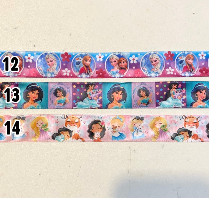 Princess Themed Choose Print Kids Ear Savers Ribbon Ear Savers with Snap Closure BUY 3 GET 1 FREE