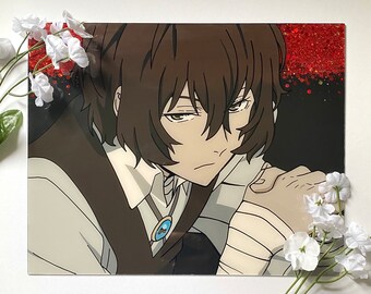 anime plexiglass painting, dazai!