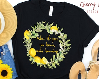 Lemondrops tee, when life gives you lemons, make lemonade, lemon shirt, women's t-shirt