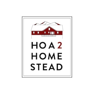 HOA2HOMESTEAD Logo Vinyl Sticker, Bubble-free stickers