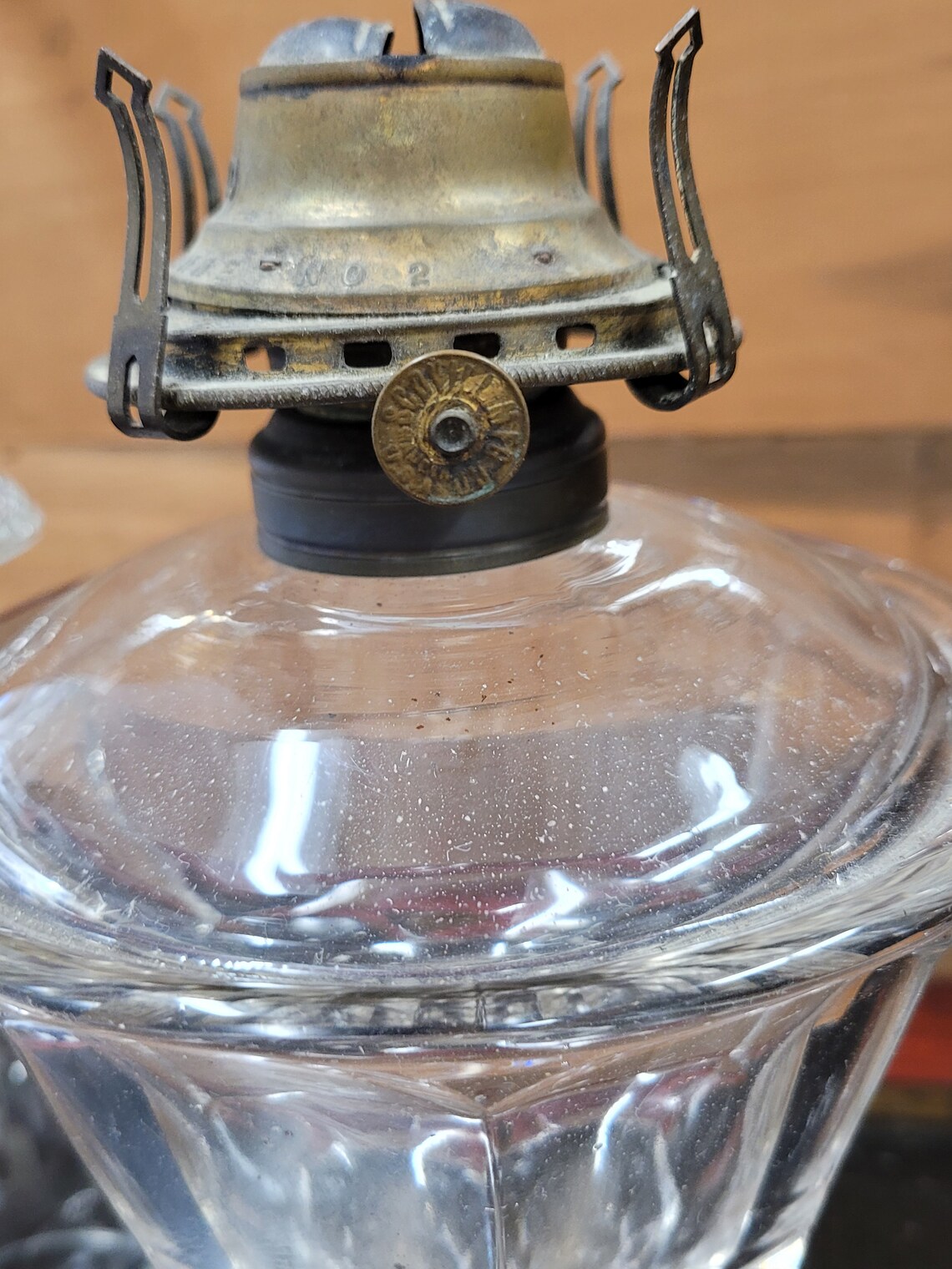 Vintage Rayo clear glass oil lamp Etsy