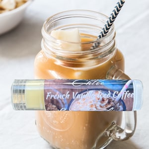 French Vanilla Iced Coffee Flavored Lip Balm| Moisturizing & Healing Lip Balm| Handmade All Natural Chapstick for Dry Lips| Gift Under 10