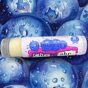 Kawaii Blueberry Cheesecake Lip Balm: All Natural, Handmade