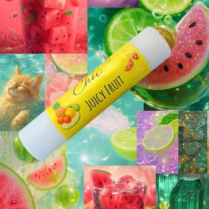 NEW Juicy Fruit Flavored Lip Balm| Moisturizing & Healing Lip Balm| Handmade All Natural Chapstick for Dry Lips| Gift Under 10