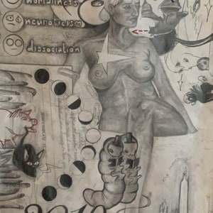 Original Graphite Print Size 10&quot;x15&quot;