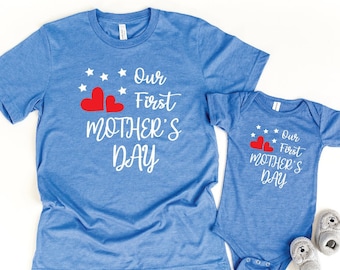 First Mother's Day Matching Shirts: Mommy and Me Cotton Outfit