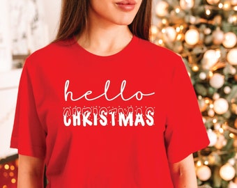 Hello Christmas Shirt: Soft Cotton Xmas Tee