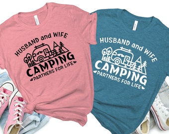 Couples Camping Shirt: Husband & Wife Matching Adventure Tee