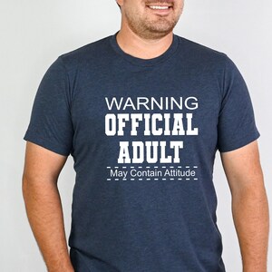 18th Birthday Shirt: Warning Official Adult Tee image 2