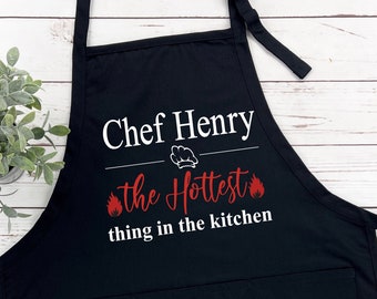 Custom Chef Apron: Personalized Cooking Apron with Pockets