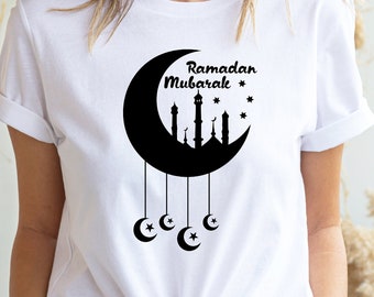 Ramadan Mubarak Shirt: Islamic Crescent Moon Tee
