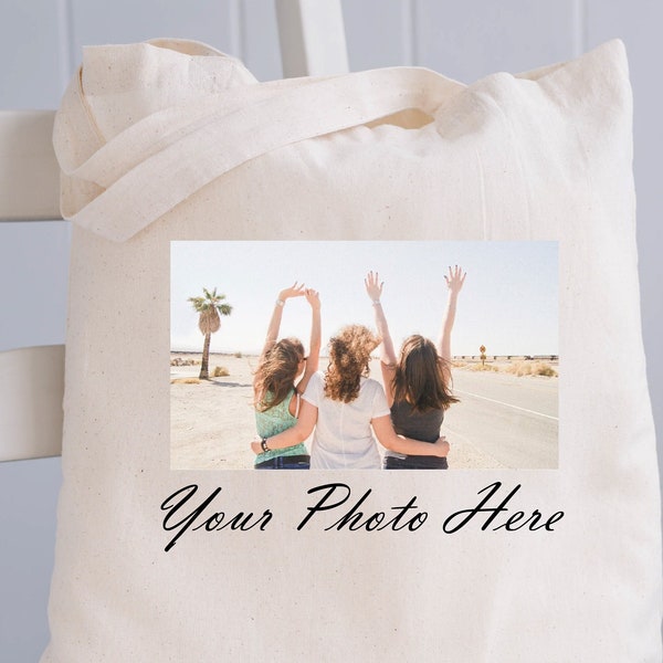 Custom Photo Tote Bag, Custom Picture Tote Bag, Personalized Shopping Bag, Custom Tote Bag, Promotional Tote Bag, Trade Show Gift Bag