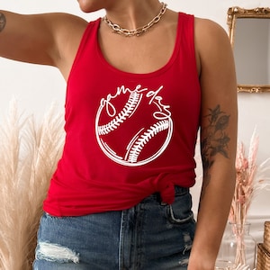 Baseball Game Day Tank Top, Game Day Softball Tank Top, Baseball Tank for Women, Gameday Baseball Tank, Mom Baseball Tank, Mom Softball Tank