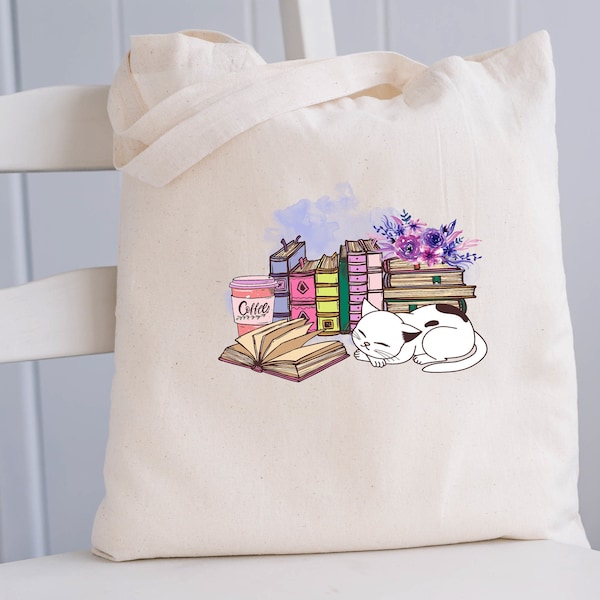 Librarian Tote Bag, Book Lover Bag, Reading Helps Your Mind Bloom Bag, Reading Tote Bag, English Teacher Gift Bag, Teacher Book Gift Bag