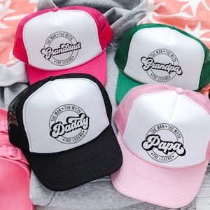 The Man The Myth The Legend Gift Hat, Dad Daddy Grandpa, The Legend Dad Cap, Grandpa The Man Hat, Funny Grandpa Cap, Fathers Day Gift Hat