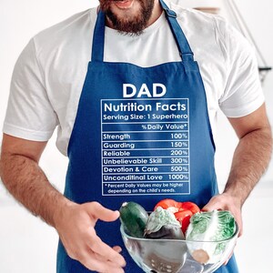 Dad Nutrition Facts Apron, Father's Day Apron, Grill Apron, Humorous Apron, Apron Gift For Dad, Funny Apron for Dad, Fathers Day 2023 Apron