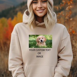 Custom Text Hoodie, Custom Photo Hoodie, Your Custom Logo Gift Hoodie, Personalization Hoodie, Custom Image Hoodie, Personalized Hoodie Gif