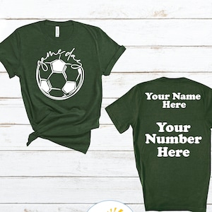 Double Side Custom Soccer Shirt, Back Side Game Day Soccer Ball, Soccer Ball Tee, Mom shirt -Dad shirt