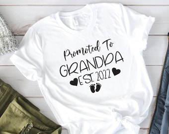 Promoted to Grandpa T-Shirt, Baby Announcement, Father's Day Tee