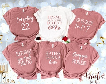 Music Lyric Bachelorette Party T-Shirts, Bridal Shower Tees