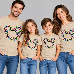 Disney Christmas Lights Shirt, Xmas Vacation, Custom Family Shirts