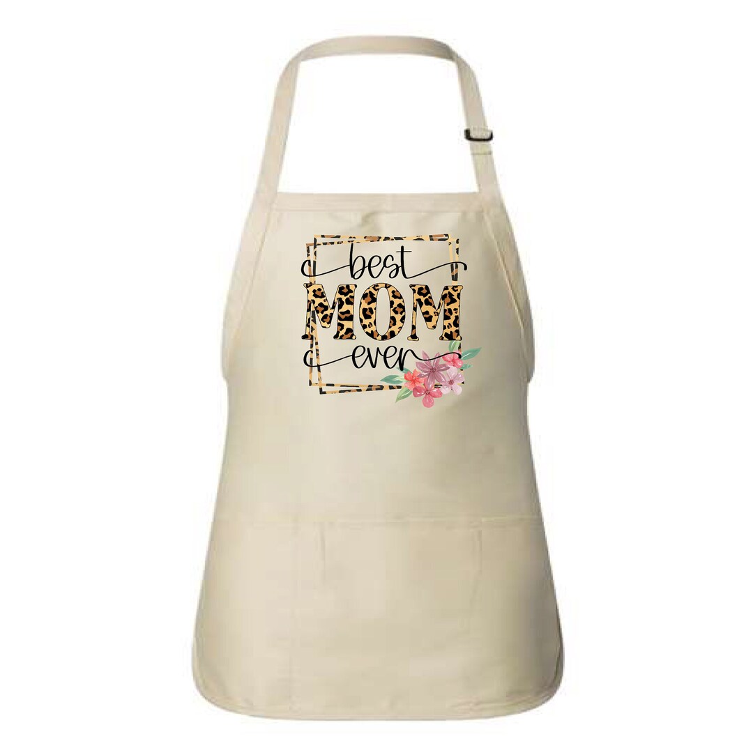 Mothers Day Gift Apron, Best Mom Ever Apron, Adjustable Baking Apron, Plant Mama Apron, Mama's