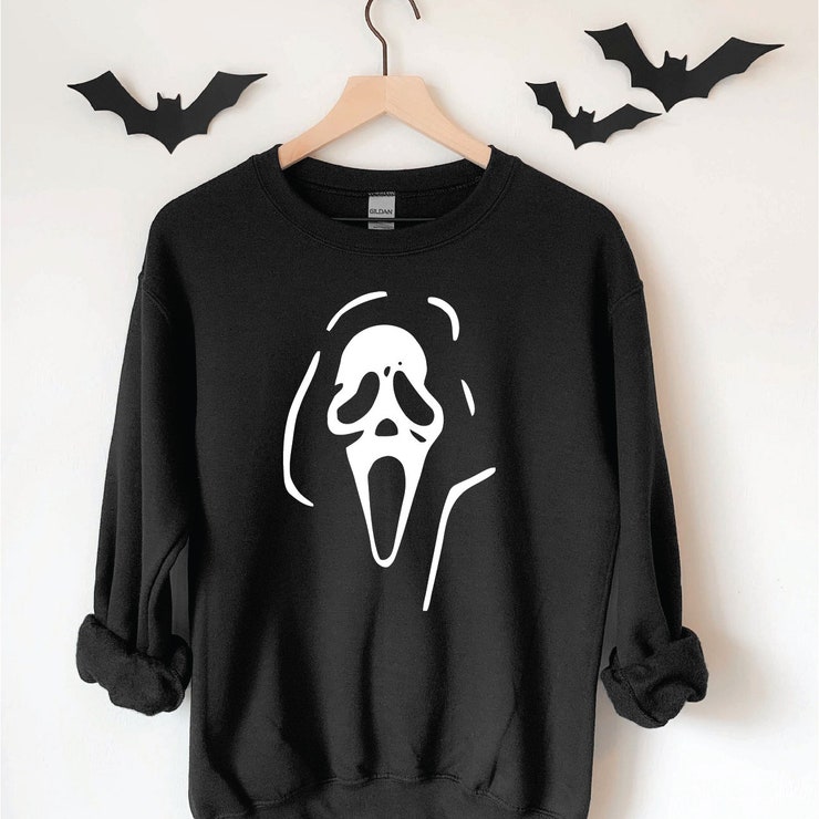 Horror Club Sweatshirt, Scream Shirt, Scream-Ghost Face, Thriller Sweatshirt, Horror Sweatshirt, Halloween Gift Sweatshirt