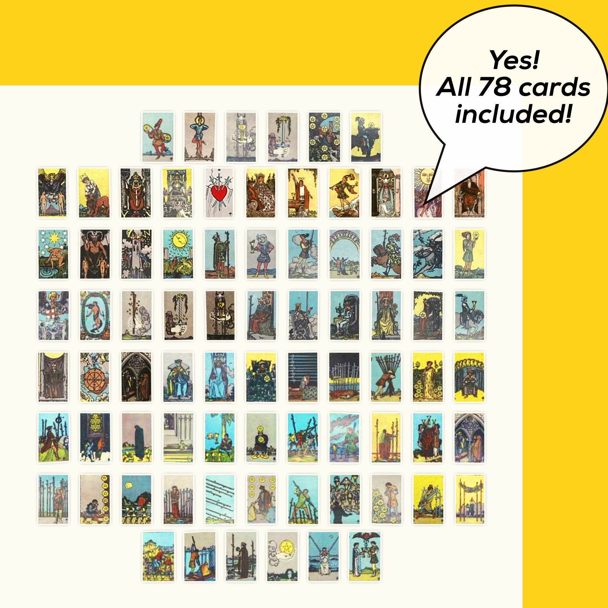 Mini Tarot Card Stickers Journal Planner Sticker Sheets | Etsy