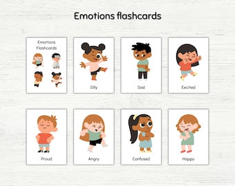 12xA6 Emotions Flashcards, Feelings flashcards