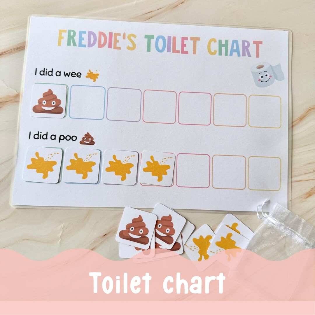 Reusable Potty Training Reward Chart | Toddler Toilet Tracker - Etsy