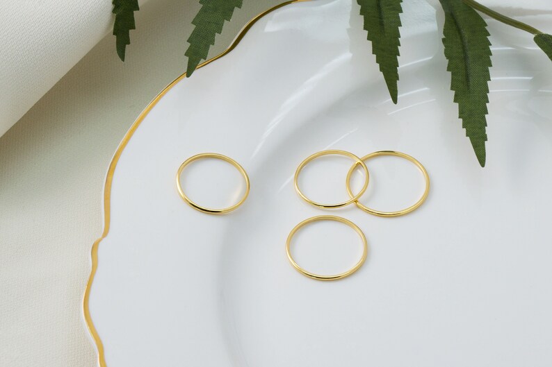 Thin ring collection RB20-01 Ring sets Stackable rings, Nickel free Dainty rings Handmade jewelry Brass