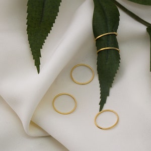 Slashed ring collection, Brass, Nickel free, Handmade jewelry, Dainty rings, Ring sets, Stackable rings, [RB20-04]