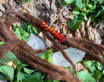 Tsjechische rocaal Dreadlockkraal - Herfstblad / Rasta-sieraden / Haarvlechtversiering