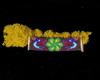 Tsjechische kralenarmband - Hikuri-gidsen / manchet met kralen