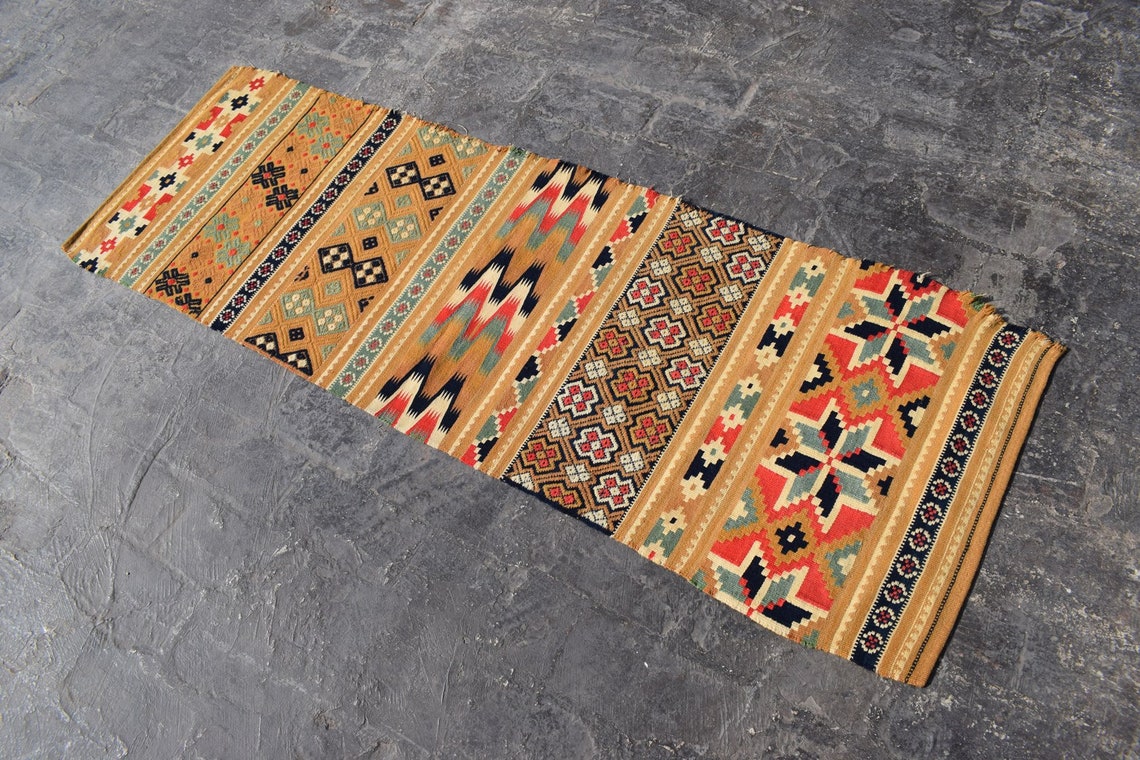 2x6 Ft Vintage Kilim Runner Rug Afghan Runner Rug Oriental Etsy