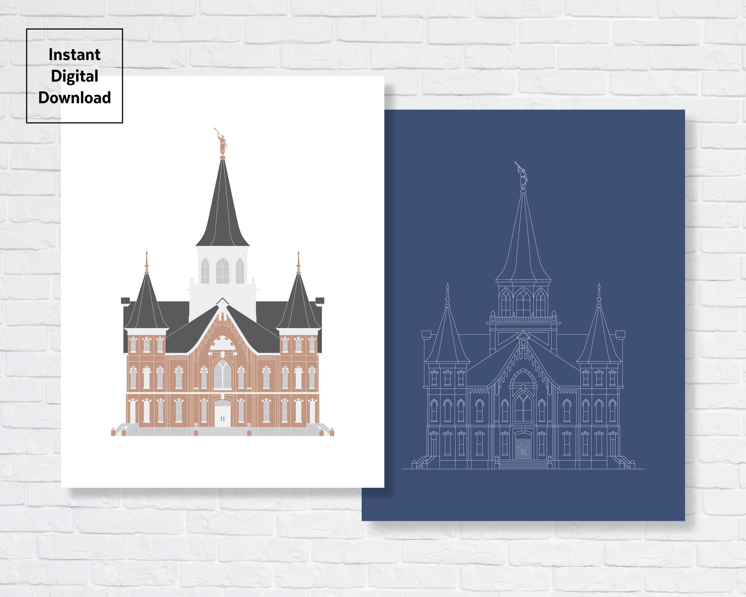 Provo City Center Temple Modern Minimalist Architectural Style - Etsy