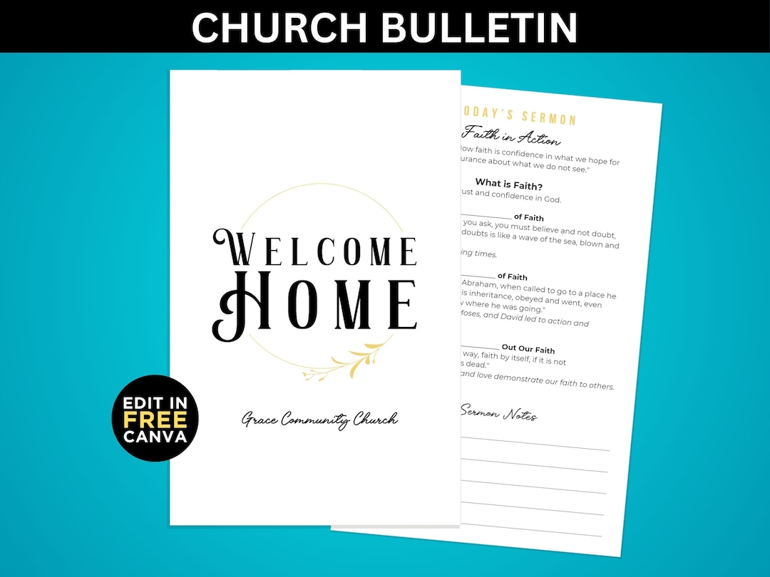 Sunday Program Bulletin Church Bulletin, Bulletin, Church Program, Simple Bulletin, Sunday ...