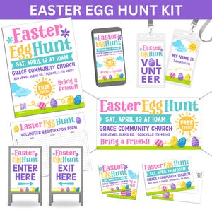 Colorful Easter Egg Hunt Bundle Easter Egg Hunt Flyer Easter Egg Hunt Flyer Easter Egg Hunt School Easter Egg Hunt Church Easter Egg Hunt