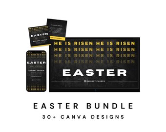 Powerful and Modern Easter Sunday Bundle Church Easter Graphics Easter Church Sermon Easter Marketing for Church Easter Bundle