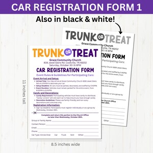 Formulario de inscripción para Trunk or Treat, Registro para Trunk or Treat, Formulario para Trunk or Treat, Formulario para Trunk or Treat, Formulario de inscripción para Trunk or Treat de la iglesia imagen 2