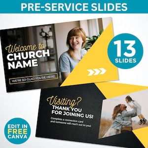 Church Pre-Service Slides, Church Announcement Slides, Announcement Slides, Church Slides, Church PowerPoint, Church Presentation, Worship