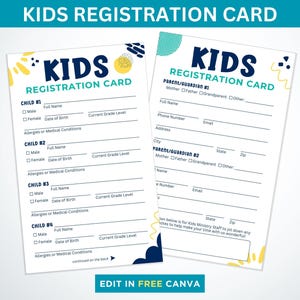 Registratiekaart kinderwerk, Registratie kinderwerk, Verbindingskaart kinderkerk, Verbinding kinderwerk, Registratie kinderen