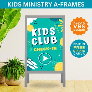 Kids Ministry A-Frame Sign, Children&#39;s Ministry Sign, Children&#39;s Ministry Banner, Kids Ministry Banner, Ministry Resources, Kids Church, VBS