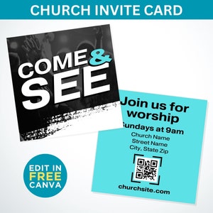 Church Invite Card, Church Invitation Card, Church Invite, Church Invite, Church Card, Church, Church Invitation Card, Card for Church