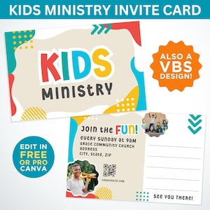 Kinderamt einladen Karte, Kinderamt einladen Karte, Kirche einladen , Einladungskarte, Kirche Einladungskarte, Kinder Kirche, VBS, Kirche